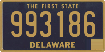 DE license plate 993186