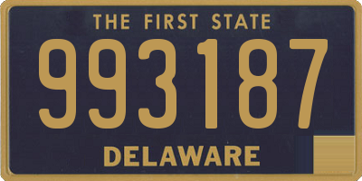 DE license plate 993187