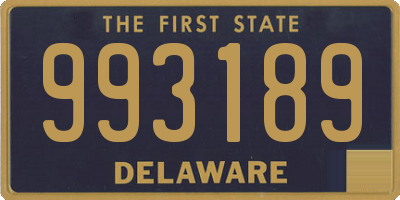 DE license plate 993189