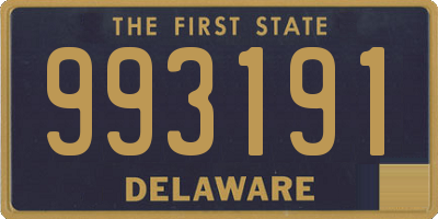 DE license plate 993191