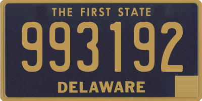 DE license plate 993192