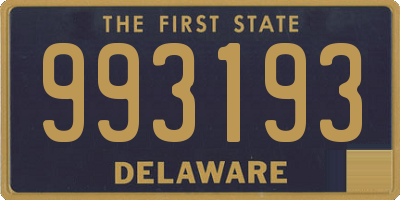 DE license plate 993193