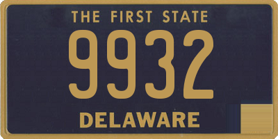 DE license plate 9932