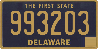 DE license plate 993203