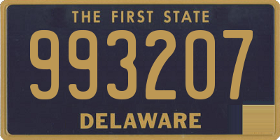 DE license plate 993207