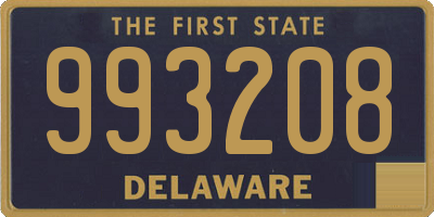 DE license plate 993208