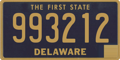 DE license plate 993212