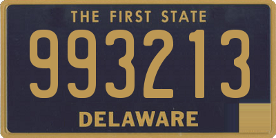 DE license plate 993213