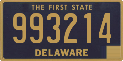 DE license plate 993214