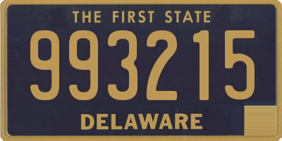 DE license plate 993215