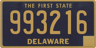 DE license plate 993216