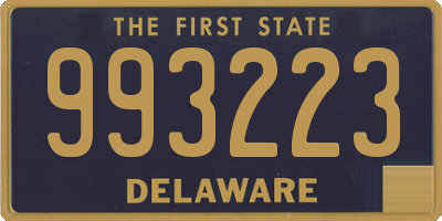 DE license plate 993223