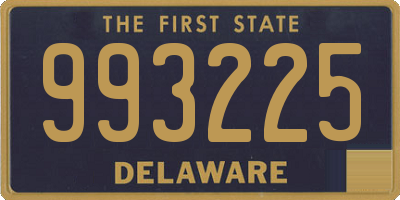 DE license plate 993225