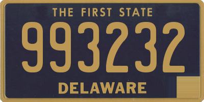 DE license plate 993232