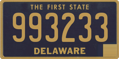 DE license plate 993233