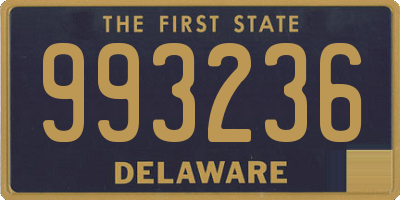 DE license plate 993236