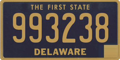 DE license plate 993238