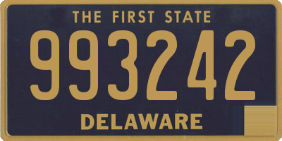 DE license plate 993242