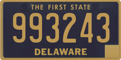 DE license plate 993243