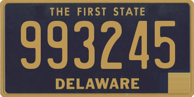 DE license plate 993245