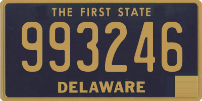 DE license plate 993246