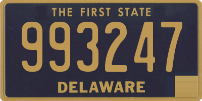 DE license plate 993247