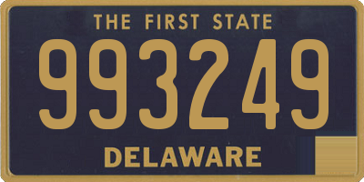 DE license plate 993249