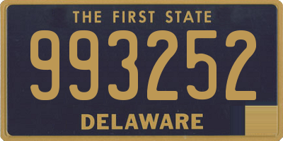 DE license plate 993252