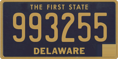 DE license plate 993255