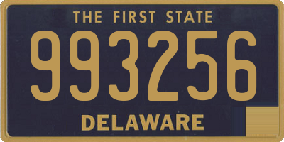 DE license plate 993256