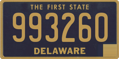 DE license plate 993260