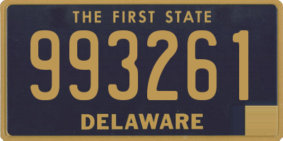 DE license plate 993261