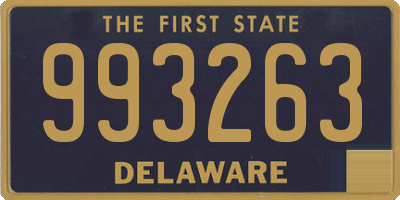 DE license plate 993263