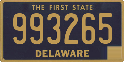 DE license plate 993265