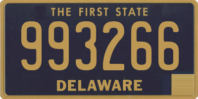 DE license plate 993266