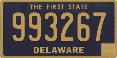 DE license plate 993267