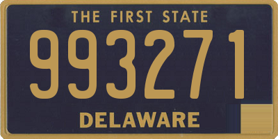 DE license plate 993271