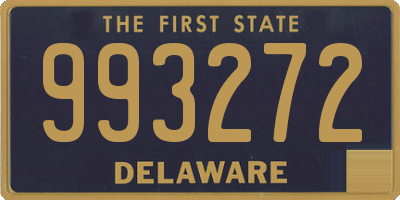 DE license plate 993272