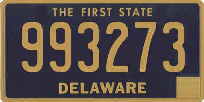 DE license plate 993273