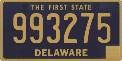 DE license plate 993275