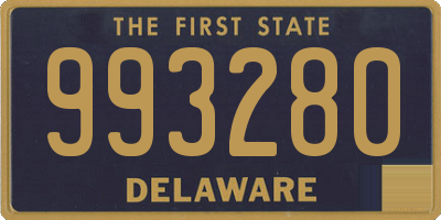 DE license plate 993280