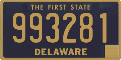 DE license plate 993281