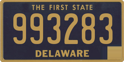 DE license plate 993283