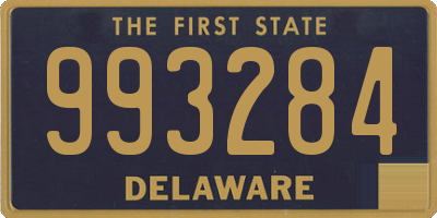 DE license plate 993284