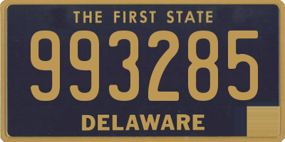 DE license plate 993285