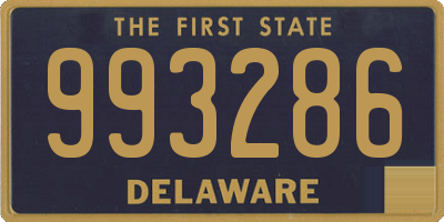 DE license plate 993286