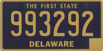 DE license plate 993292