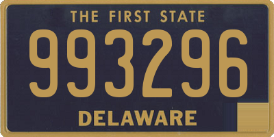 DE license plate 993296