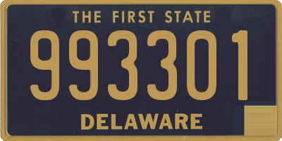 DE license plate 993301