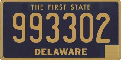 DE license plate 993302